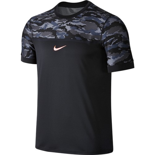 Pánské tenisové tričko Nike Challenger Premiere Rafa Crew black/hot lava2XL