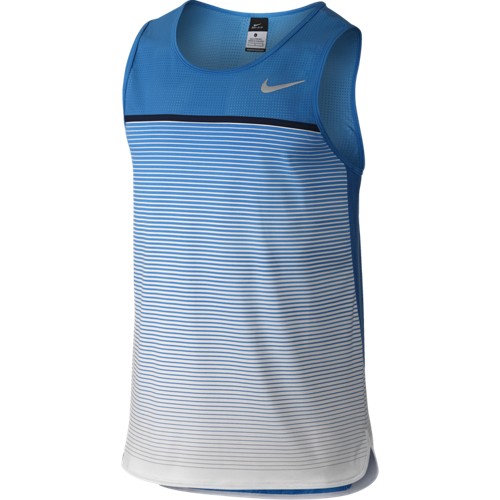 Pánské tenisové tričko Nike Challenger Premier modrá/bíláS