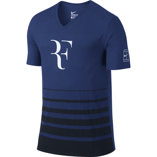 Pánské tenisové tričko Nike RF DEEP ROYAL BLUE/DARK OBSIDIAN/WHITE 2XL
