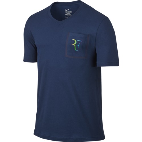 Pánské tenisové tričko Nike Roger Stealth COASTAL BLUE 2XL
