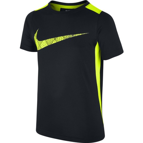 Chlapecké tričko Nike Dry SS Legacy GFX BLACK/VOLT XL
